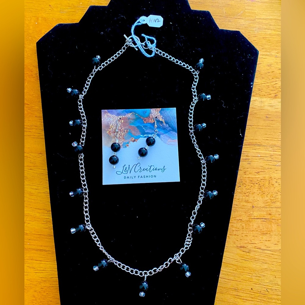 Necklace and earrings